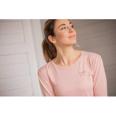 Poloshirt Techty Honey Langarm Pénélope Pink Rosa