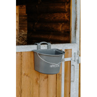 Futterkrippe Hippotonic mit Haken und Griff Dunkelgrau