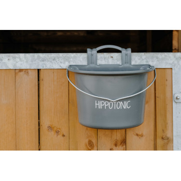 Futterkrippe Hippotonic mit Haken und Griff Dunkelgrau