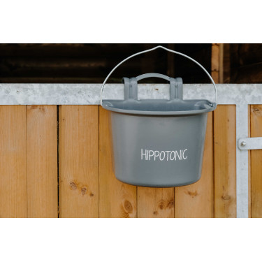Futterkrippe Hippotonic mit Haken und Griff Dunkelgrau