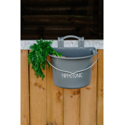 Futterkrippe Hippotonic mit Haken und Griff Dunkelgrau