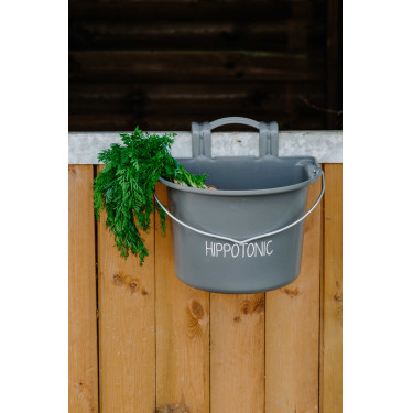 Futterkrippe Hippotonic mit Haken und Griff Dunkelgrau