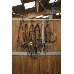 Trensenhalter Hippotonic 6 Plätze, mit Haken Schwarz Trensenhalter Hippotonic 6 Plätze, mit Haken Schwarz