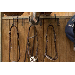 Trensenhalter Hippotonic 6 Plätze, mit Haken Schwarz Trensenhalter Hippotonic 6 Plätze, mit Haken Schwarz