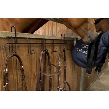 Trensenhalter Hippotonic 6 Plätze, mit Haken Schwarz Trensenhalter Hippotonic 6 Plätze, mit Haken Schwarz