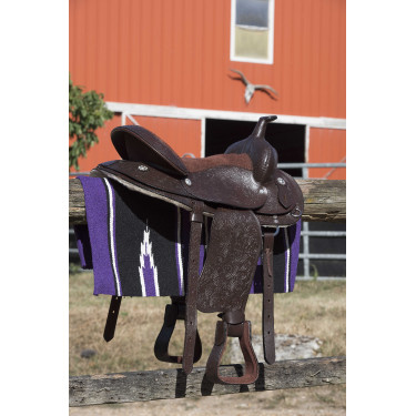 Westride Navajo Teppich Baumwolle/Acryl Violett / Schwarz / Weiß Lila