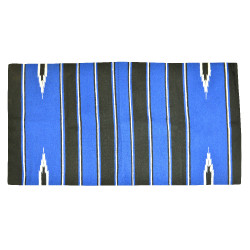 Westride Navajo Teppich Baumwolle/Acryl Schwarz / Königsblau / Weiß