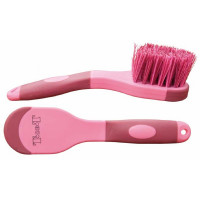 Zweifarbige Hufbürste T de T Bordeaux / Rosa Zweifarbige Hufbürste T de T Bordeaux / Rosa