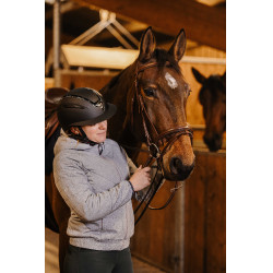 Equithème Agris Reithelm mit breitem Visier Silberschwarz Equithème Agris Reithelm mit breitem Visier Silberschwarz