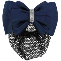 Haarnetz-Haarspange Equithème Strass Marineblau