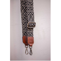 Schulterriemen Pénélope Schwarz / Ecru