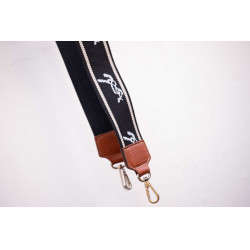 Schulterriemen Pénélope Logo Schwarz / Ecru Schulterriemen Pénélope Logo Schwarz / Ecru