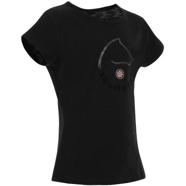 T-Shirt Equithème Claire Kinder Schwarz T-Shirt Equithème Claire Kinder Schwarz