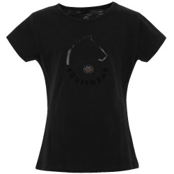 T-Shirt Equithème Claire Kinder Schwarz T-Shirt Equithème Claire Kinder Schwarz