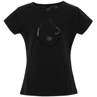T-Shirt Equithème Claire Kinder Schwarz T-Shirt Equithème Claire Kinder Schwarz