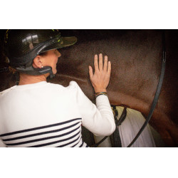 Pullover Pénélope x Saint James Maelle Ecru / Marine / Rot Motive