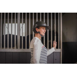 Pullover Pénélope x Saint James Maelle Ecru / Marine / Rot Motive