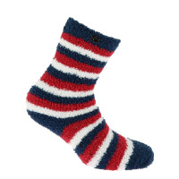 Equithème Chenille Socken Marine / Rot / Weiß