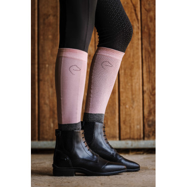 Reitsocken Equithème Compet Je t'aime Altrosa / Anthrazit Reitsocken Equithème Compet Je t'aime Altrosa / Anthrazit