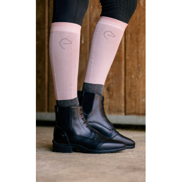 Reitsocken Equithème Compet Je t'aime Altrosa / Anthrazit Reitsocken Equithème Compet Je t'aime Altrosa / Anthrazit