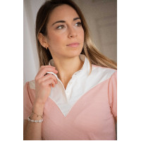 Turnierpolo Pénélope Las Honey Kurzarm Anthrazit Grau