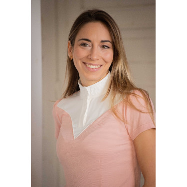 Turnierpolo Pénélope Las Honey Kurzarm Pink Rosa