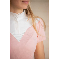 Turnierpolo Pénélope Las Honey Kurzarm Pink Rosa