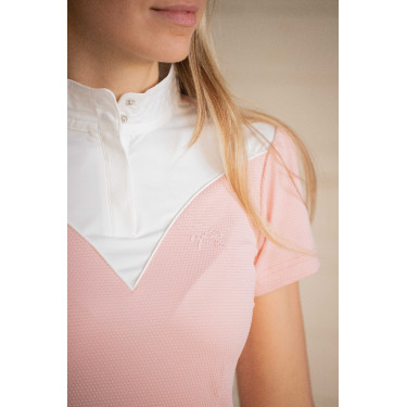 Turnierpolo Pénélope Las Honey Kurzarm Pink Rosa