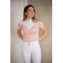 Turnierpolo Pénélope Las Honey Kurzarm Pink Rosa