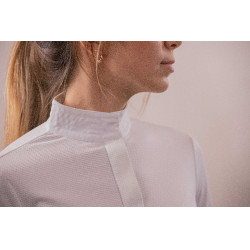 Wettkampf-Poloshirt Pénélope Las Honey langärmelig Weiß Weiß