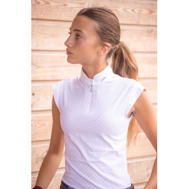 Wettkampf-Poloshirt Pénélope Seville Weiß Weiß Wettkampf-Poloshirt Pénélope Seville Weiß Weiß