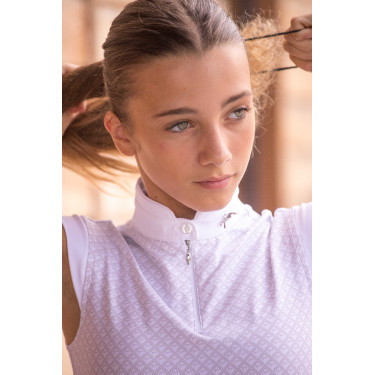 Wettkampf-Poloshirt Pénélope Seville Weiß Weiß Wettkampf-Poloshirt Pénélope Seville Weiß Weiß