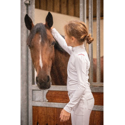 Wettkampf-Poloshirt Eden by PL Bruges Weiß / Band blau weiß rot Weiß Wettkampf-Poloshirt Eden by PL Bruges Weiß / Band blau weiß rot Weiß