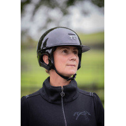 Helm Pénélope langer Visier Glänzend Schwarz