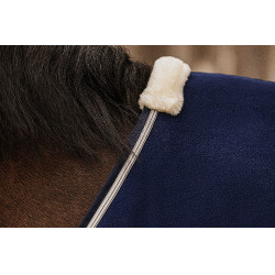 Fleece-Shirt Equithème Vague Marineblau