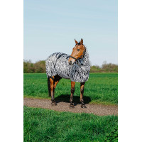 Ekzemerdecke Zebra Riding World Schwarz-weißes Zebra Motive Ekzemerdecke Zebra Riding World Schwarz-weißes Zebra Motive