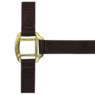 Nylonhalfter mit Leder unterlegt Norton Braun Nylonhalfter mit Leder unterlegt Norton Braun