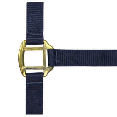 Nylonhalfter mit Leder unterlegt Norton Marineblau Nylonhalfter mit Leder unterlegt Norton Marineblau