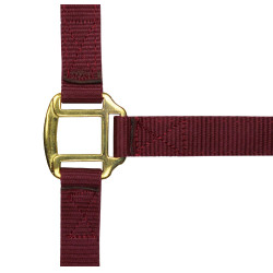 Nylonhalfter mit Leder unterlegt Norton Bordeaux