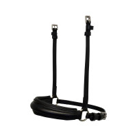 Deutsches Reithalfter Stübben 2300 Leitrim Schwarz / schwarz silbern