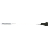 Reitgerte Whip & Go Soft Picot Schwarz / Königsblau