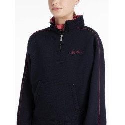LeMieux Pullover mit Viertelreißverschluss Kate Young Rider Marine / Cranberry Marineblau