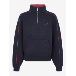 LeMieux Pullover mit Viertelreißverschluss Kate Young Rider Marine / Cranberry Marineblau