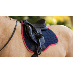 LeMieux Wildleder GP Square Schabracke Marine / Cranberry Marineblau