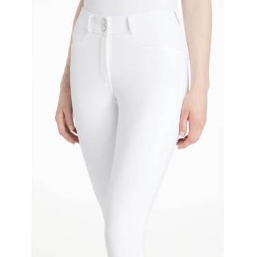 LeMieux Damen-Reithose Isabelle mit Kniegrip Weiß Wei&amp;amp;amp;amp;amp;amp;szlig;