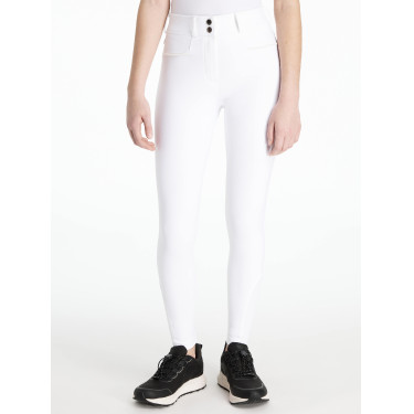LeMieux Izzy Young Rider Kniebesatz-Reithose Weiß Wei&amp;szlig;