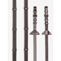 Weiche Gummizügel mit Stoppern LeMieux Havanna / Silber Braun