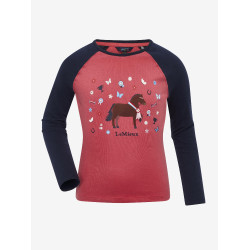 Langarm-T-Shirt Mini LeMieux Jamie Cranberry Rosa