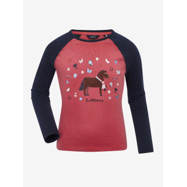 Langarm-T-Shirt Mini LeMieux Jamie Cranberry Rosa
