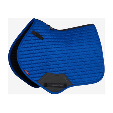 LeMieux Reflective Suede Close Contact Square Schabracke Benetton Blau